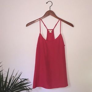J.Crew Red Polyester Top